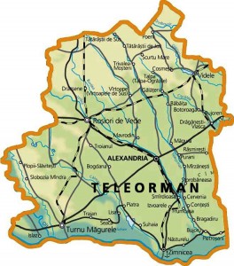 Harta judetului Teleorman